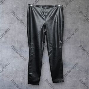 VENUS Faux Leather Pants Straight Leg Sz 10 Black
